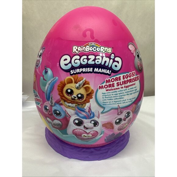 ZURU RAINBOCORNS EGGZANIA SURPRISE MANIA SERIES 1 UNICORN PLUSH 20+ SURPRISE EGG - Picture 2 of 4